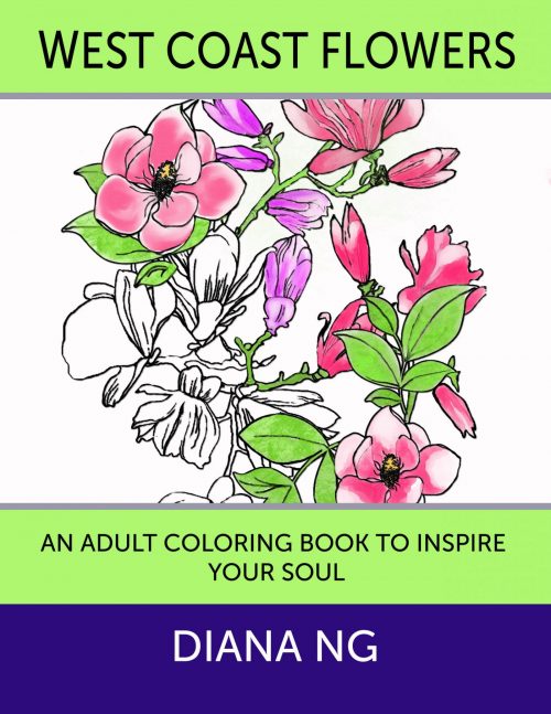 Flower Coloring Book Front Cover - Complete